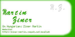 martin ziner business card